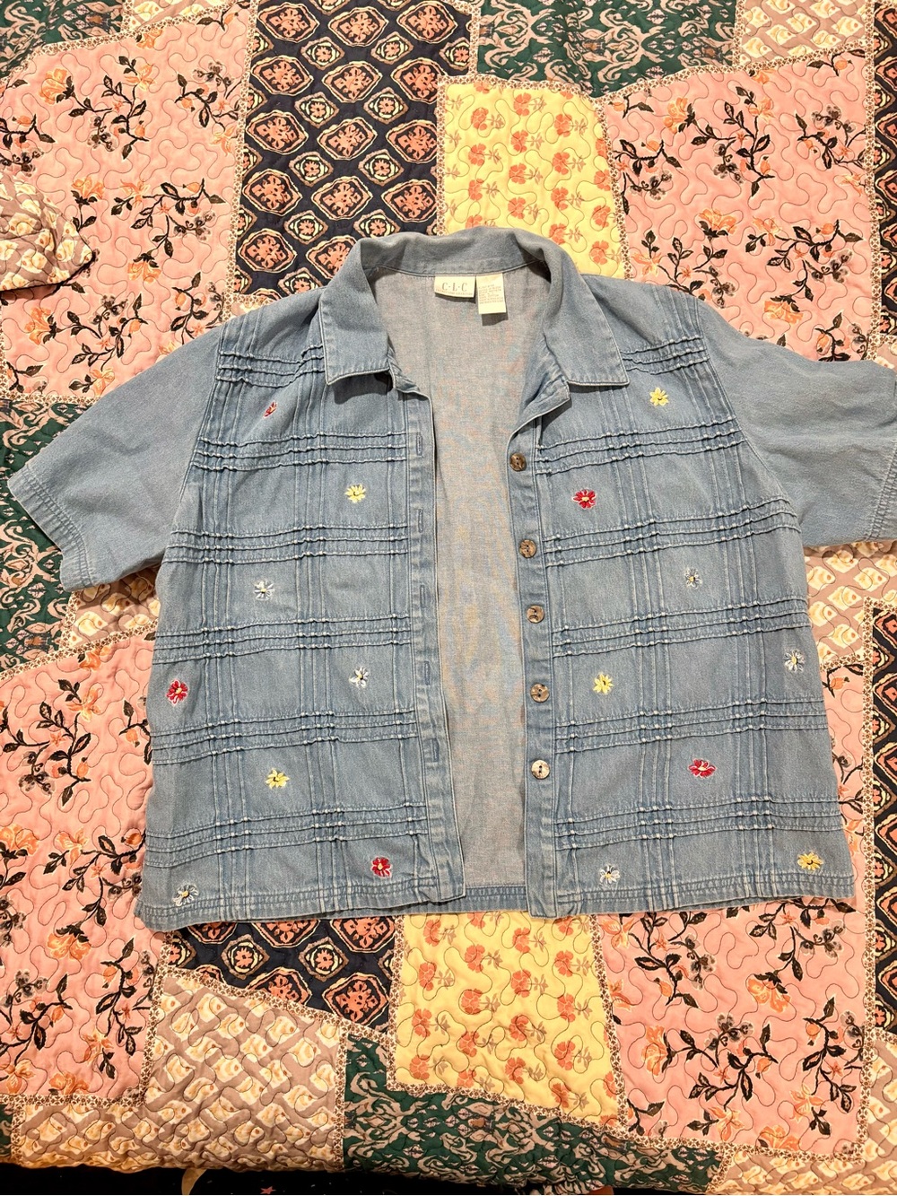 Vintage C·L·C Cricket Lane Collection Light Blue Denim Shirt